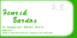 henrik bardos business card